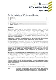 UFI's Auditing Rules for the Statistics of UFI Approved Events