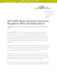 UFI 2005 Open Summer Seminar Registers Record Attendance