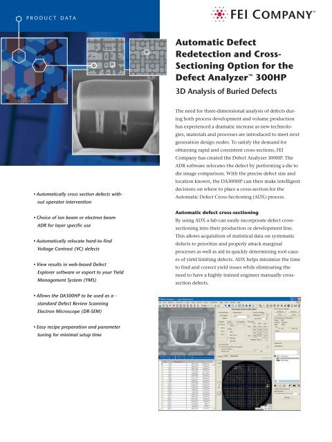 Automatic Defect Redetection and Cross-Sectioning ... - FEI Company