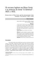 Os escravos fugitivos em Minas Gerais e os anÃºncios do Jornal âO ...