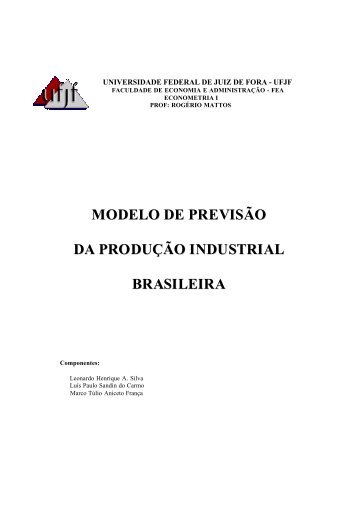 Exemplo de Trabalho - Universidade Federal de Juiz de Fora