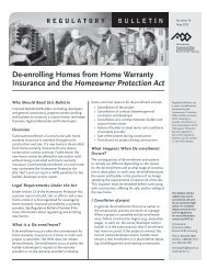 De-enrolling Homes from Home Warranty Insurance and the ...