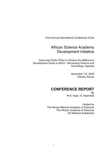 First Annual International Conference of the - National Academies