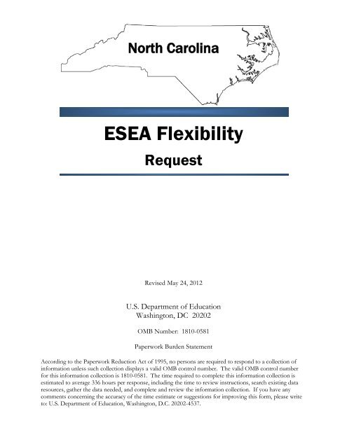 ESEA Flexibility Request - Public Schools of North Carolina