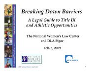 Breaking Down Barriers - National Women's Law Center