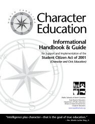 Character Education - Public Schools of North Carolina