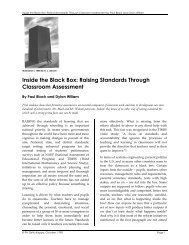 Inside the Black Box: Raising Standards Through Classroom ...