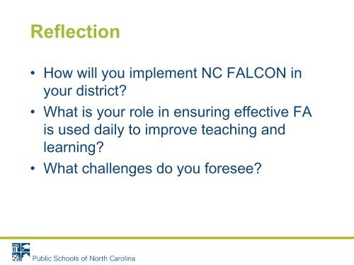 NC FALCON - Public Schools of North Carolina