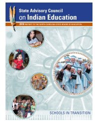 on Indian Education - Public Schools of North Carolina