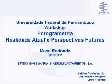 Fotogrametria Realidade Atual e Perspectivas Futuras - UFPE ...