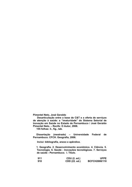 Neto, JosÃ© Geraldo Pimentel Neto - UFPE - Universidade Federal ...