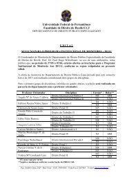 CENTRO DE CIÃNCIAS JURÃDICAS - UFPE - Universidade Federal ...