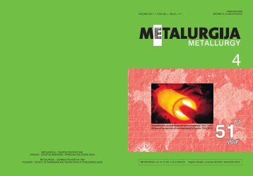 Metallurgy 51 (4) - CARNet