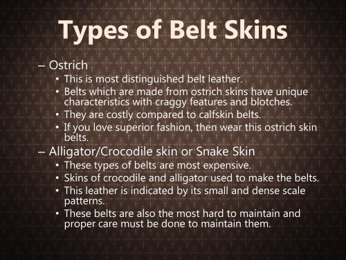 Choose the Best Belt for an Outfit