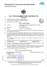 Ec-Type-Examination Certificate PTB 10 ATEX ... - Flux Geräte Gmbh