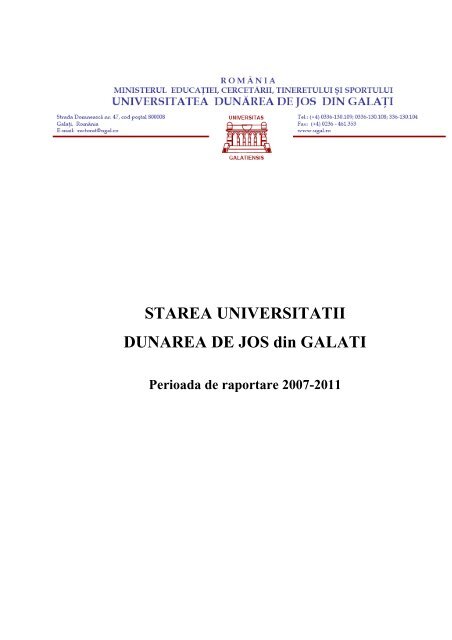 Starea Universitatii Dunarea De Jos Din Galati