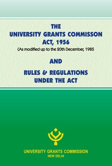 UGC (Act 1956)-A