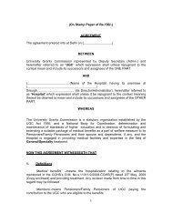 1 (On Stamp Paper of Rs.100/-) AGREEMENT The ... - UGC