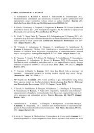PUBLICATIONS OF Dr. S. KANNAN 1. N. Kanipandian S. Kannan R ...
