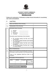 Proforma for submission of information by State Private ... - UGC