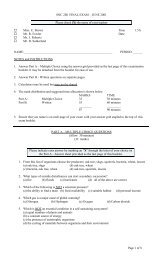 Page 1 of 8 SNC 2D1 FINAL EXAM â JUNE 2001 Please check (X ...