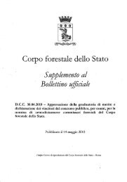 Corpo forestale dello Stato Supplemento al Bollettino ufficiale - Sapaf