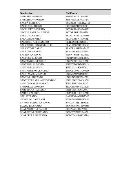 calendario visite - UGL Corpo Forestale