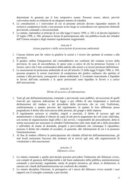 Testo Unico delle leggi sull' ordinamento degli Enti Locali