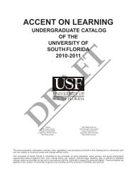 accent on learning - Undergraduate Studies - University of South ...