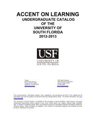 accent on learning - Undergraduate Studies - University of South ...
