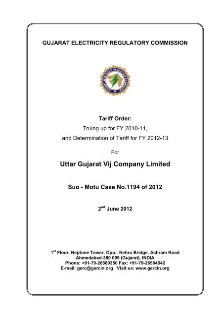 Uttar Gujarat Vij Company Limited - GERC