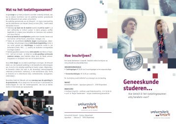 Geneeskunde studeren... - UHasselt