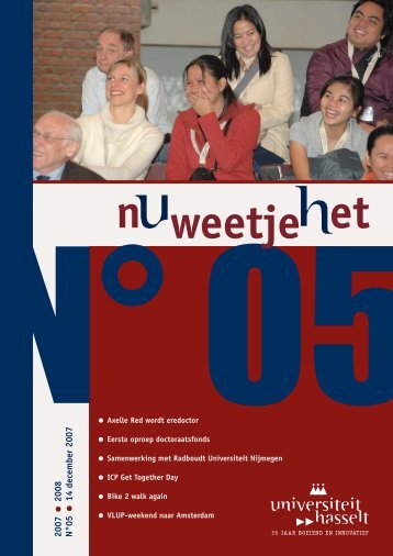 2007 2008 NÂ°05 14 december 2007 - UHasselt