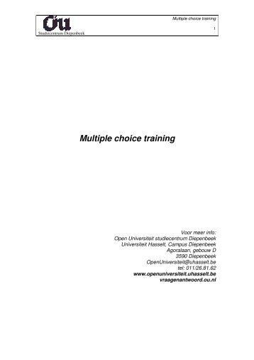 Multiple choice training - UHasselt