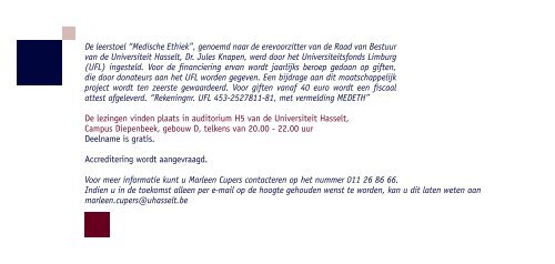 UITNODIGING - UHasselt