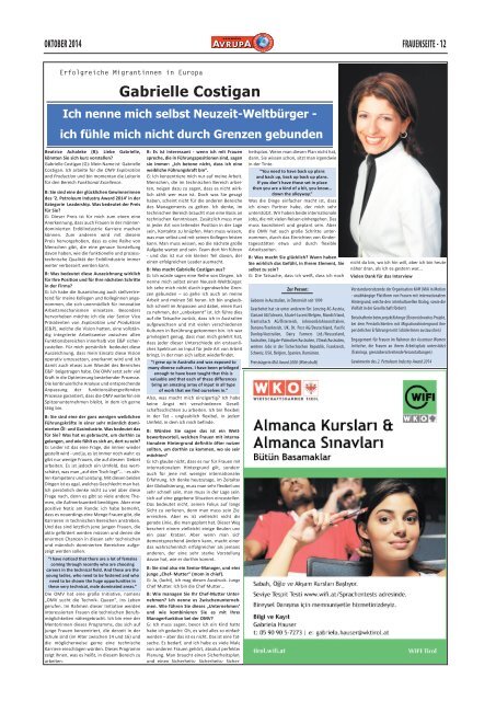 HABER AVRUPA - EUROPA JOURNAL OKTOBER 2014