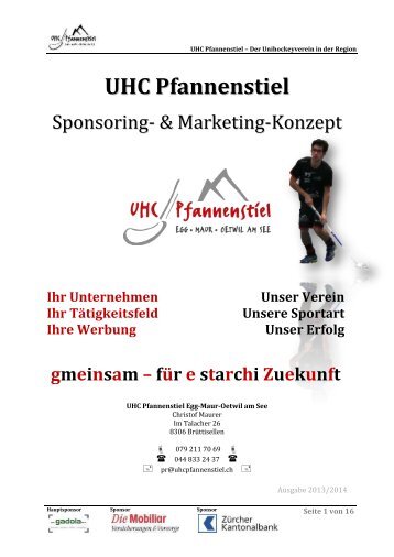 Marketing-Konzept - UHC Pfannenstiel