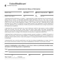 HIPAA Authorization Form - UHC River Valley