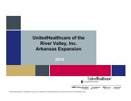 UnitedHealthcare of the River Valley, Inc ... - UHC River Valley