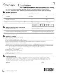 Pharmacy Reimbursement Claim Form - UHC River Valley