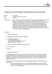 Protokoll der ausserordentlichen GV vom 10. Januar ... - UHC Uster