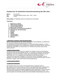 Protokoll der ordentlichen GV vom 03. Juli 2010 (PDF) - UHC Uster