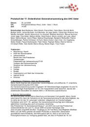 Protokoll der ordentlichen GV vom 05. Juli 2008 (PDF) - UHC Uster
