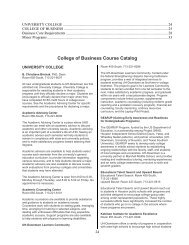 College of Business Course Catalog - the University of Houston ...