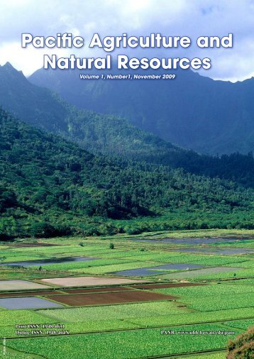 Pacific Agriculture and Natural Resources - University of Hawaii at Hilo