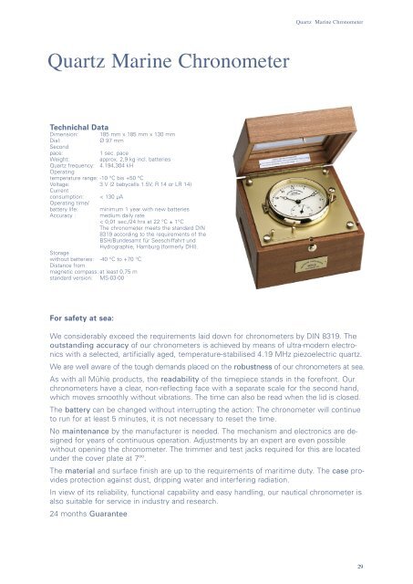 Schiffsuhrensysteme Marine Time Systems