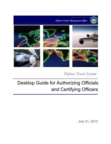 Desktop Guide for Authorizing Officials and Certifying Officers - DTMO