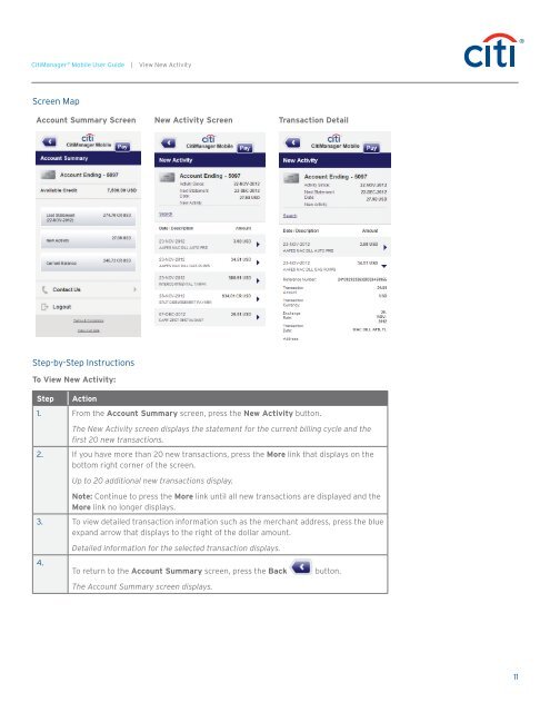 CitiManager ® Mobile User Guide