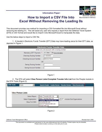 How to Import a CSV File into Excel - Defense Travel Management