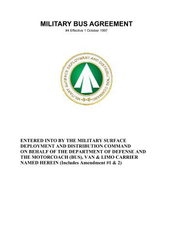 Military Bus Agreement